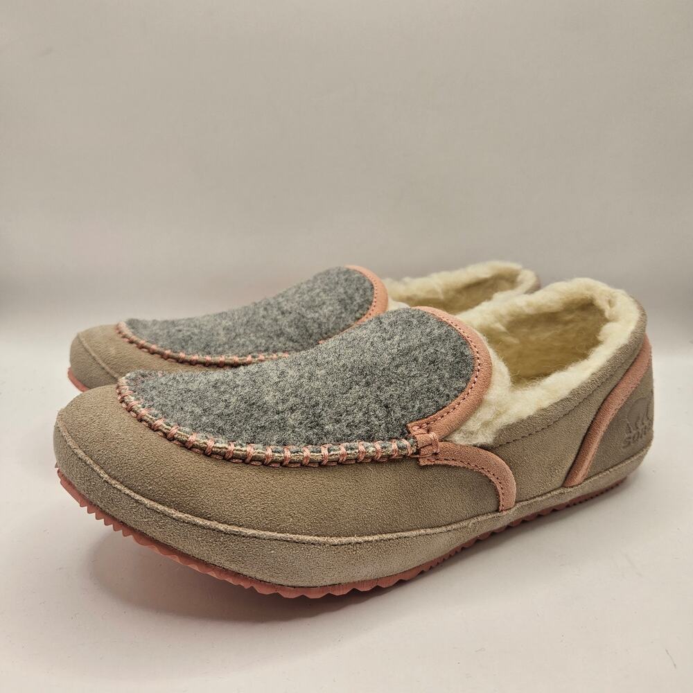 Sorel Gray and Pink Women's Slip-On Sneakers